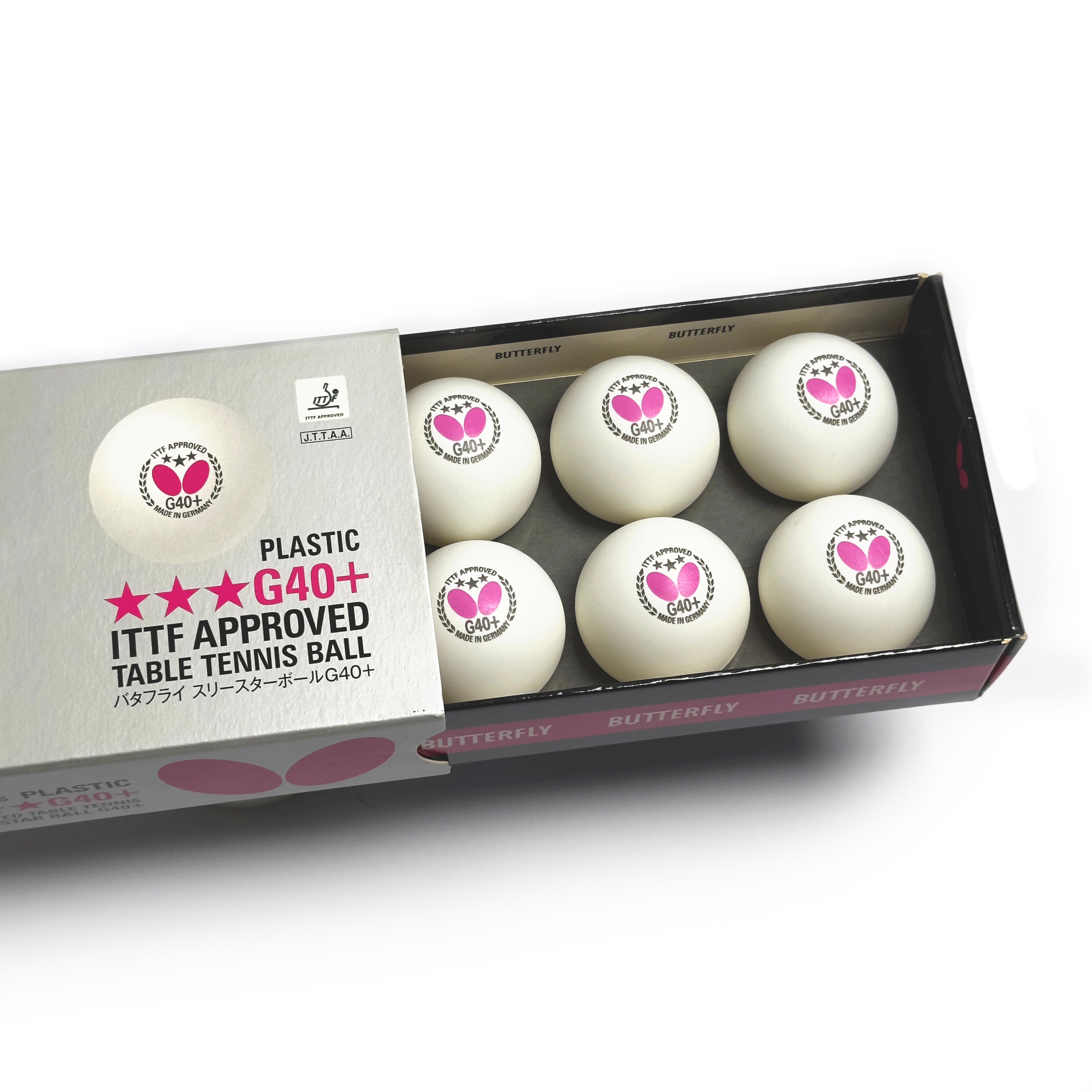 [BUTTERFLY] Plastic G40+ ITTF Approved [Full pack 12 balls]