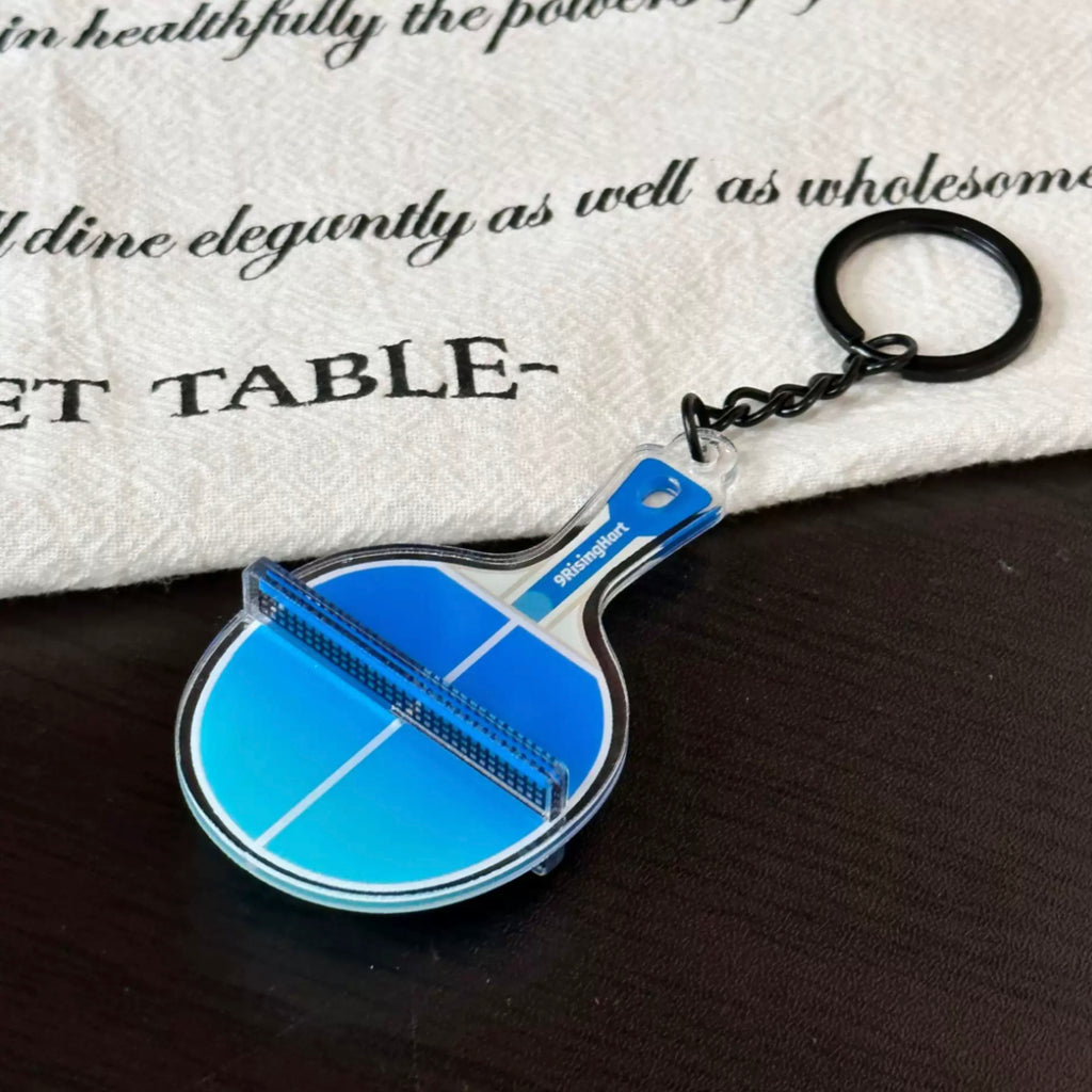 [Topspin] Mini Ping Pong Racket Keychain – Acrylic Gradient