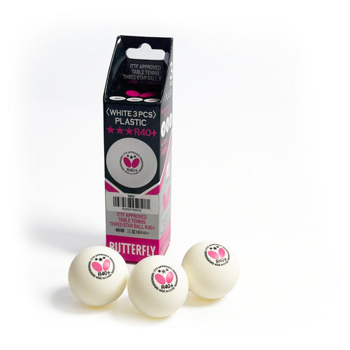 [Butterfly] Plastic R40+ ITTF Approved [Pack 3 balls]