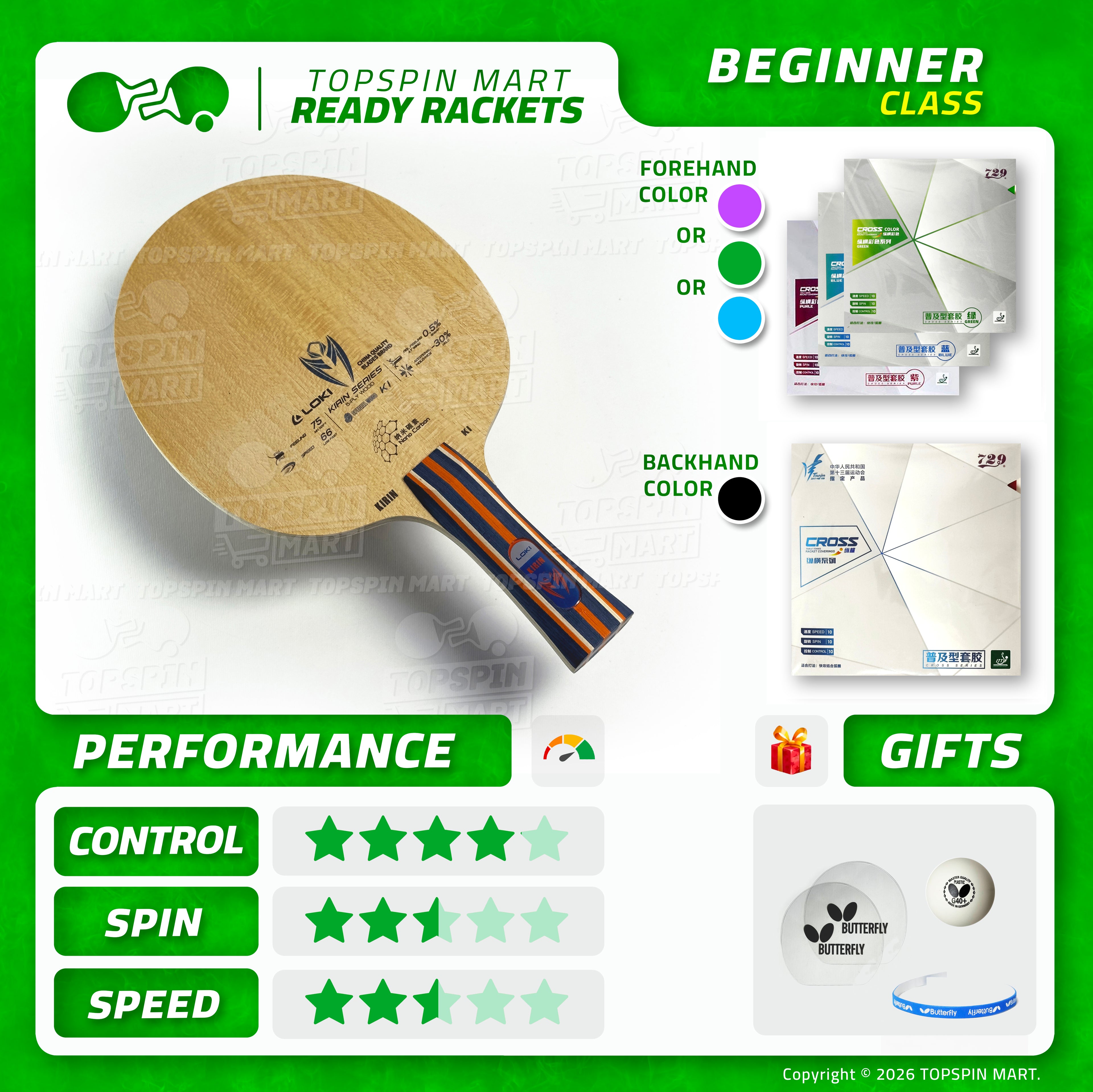 Ready Racket — Loki Kirin K1 + 729 Cross (Color)