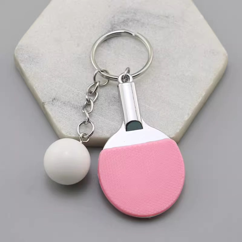 [Topspin] Mini Ping Pong Racket Keychain – Colorful Edition