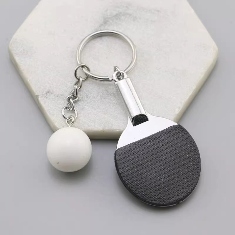 [Topspin] Mini Ping Pong Racket Keychain – Colorful Edition