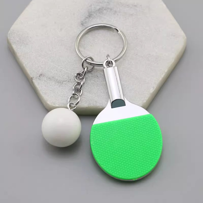 [Topspin] Mini Ping Pong Racket Keychain – Colorful Edition