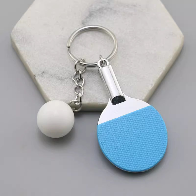 [Topspin] Mini Ping Pong Racket Keychain – Colorful Edition
