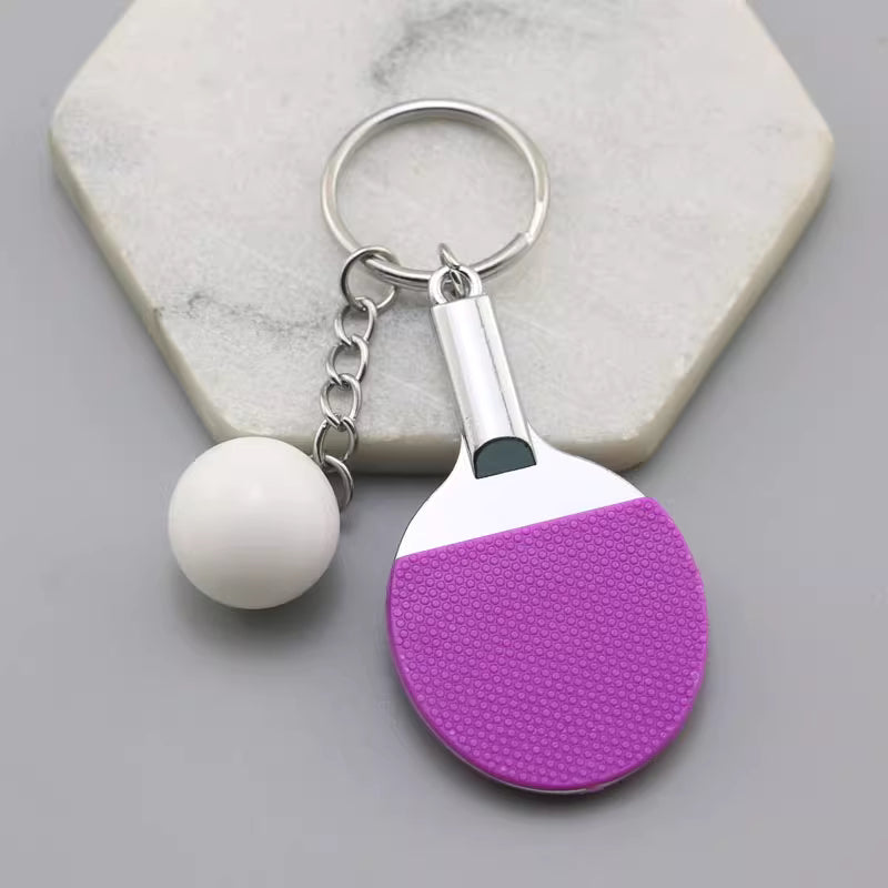 [Topspin] Mini Ping Pong Racket Keychain – Colorful Edition