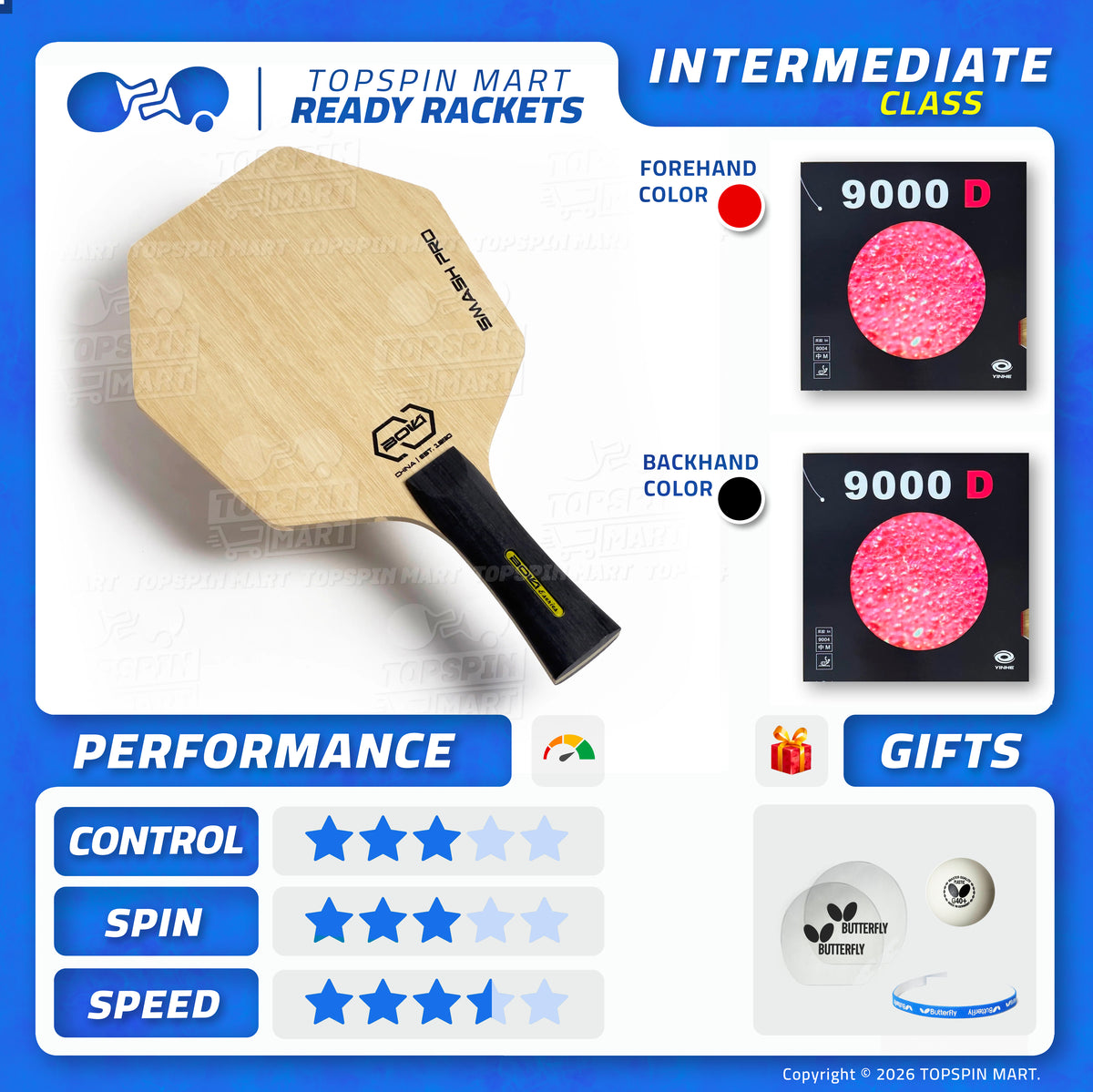 مضرب جاهز — Boli Smash Pro + Yinhe 9000D